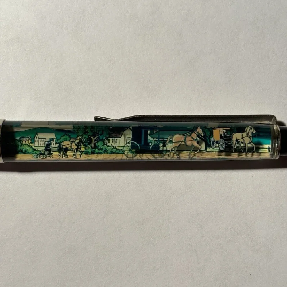 Amish Country Pennsylvania Floaty Pen Horse Drawn Buggy Moves by Farm Vintage